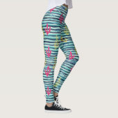 Retro-nautisches Wasserfarbmuster (1) Leggings (Rechts)