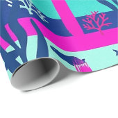 Retro-nautisches Wasserfarbmuster (5) Geschenkpapier (Rolleneckpunkt)