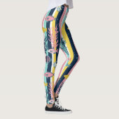 Retro-nautisches Wasserfarbmuster (7) Leggings (Rechts)