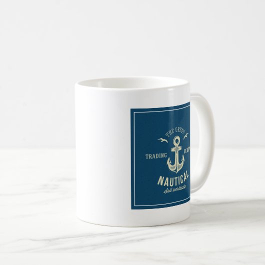 Retro nautischlogo kaffeetasse (VorderseiteRechts)