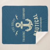 Retro nautischlogo sherpadecke (Vorderseite (Horizontal))