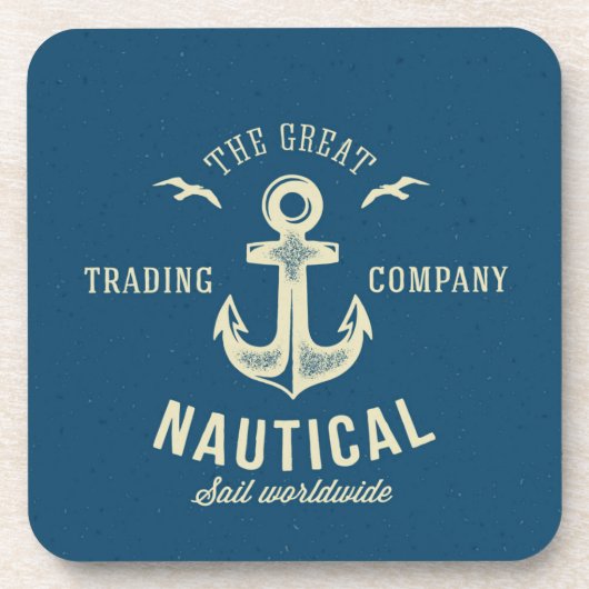 Retro nautischlogo untersetzer (Vorderseite)