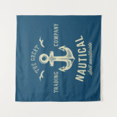 Retro nautischlogo wandteppich (Vorderseite)