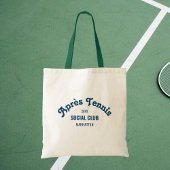 Retro Navy Après Tennis Social Club Green Handle Tragetasche