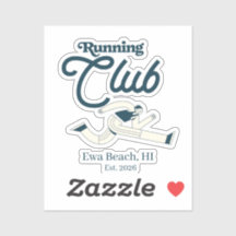Retro Navy Blau Laufclub Personalisierte Grafik