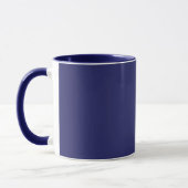 Retro Navy Blue auf Navy Blue Tasse (Links)