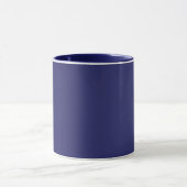 Retro Navy Blue auf Navy Blue Tasse (Zentrum)