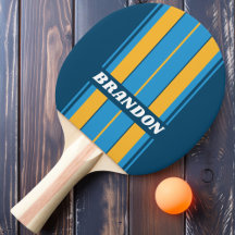 Retro Navy Blue Board Streifen mit Namen