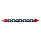 Retro Navy Blue Polka Dot Office schreibt Pen Gesc Kugelschreiber (Vorderseite)