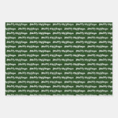 Retro Navy Blue, Red Green & White Frohe Weihnacht Geschenkpapier Set (Vorderseite 3)