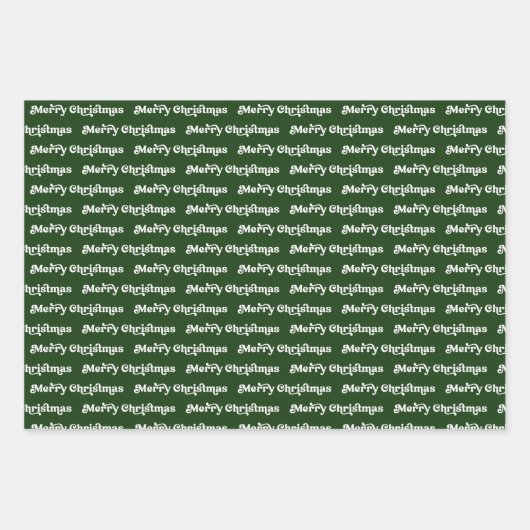 Retro Navy Blue, Red Green & White Frohe Weihnacht Geschenkpapier Set (Vorderseite 3)