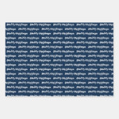 Retro Navy Blue, Red Green & White Frohe Weihnacht Geschenkpapier Set (Vorderseite)