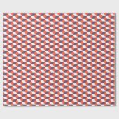 Retro Navy Blue Red White Cube Modern Geometric Geschenkpapier (Flach)