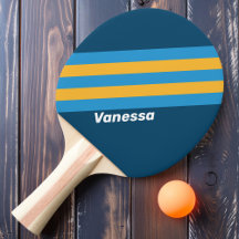 Retro Navy Blue Streifen mit Namen