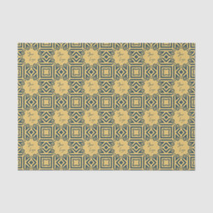 Retro Navy Brown Muster Custom Business Logo Seidenpapier
