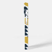 Retro Navy und Yellow Floral Muster Case-Mate iPhone Hülle (Rückseite / Links)