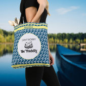 Retro Navy Water Pattern Canoe Otter Individuelle  Tasche