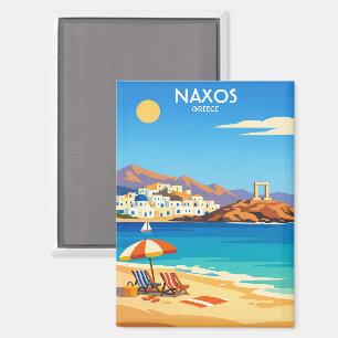 Retro Naxos Insel Magnet – Griechenland Reise Kuns