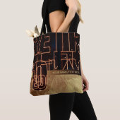 Retro Nebel mit personalisiertem Namen/Text Tote B Tasche (Von Nahem)