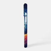 Retro-Nebel-Mond iPhone 16 Hülle (Linke Seite)