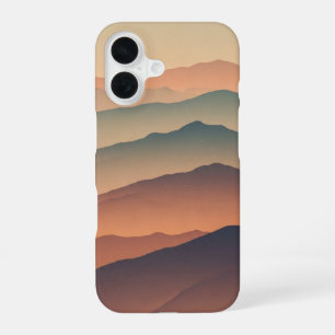 Retro Nebelberge iPhone 16 Hülle
