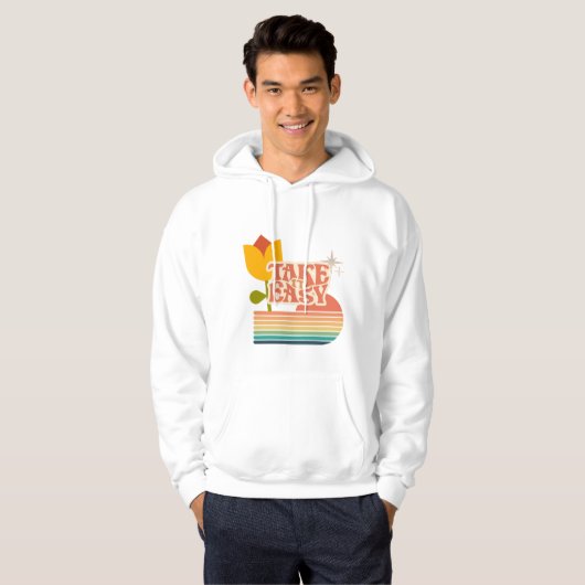 Retro NEHMEN SIE ES LEICHT Hoodie (Vorne ganz)
