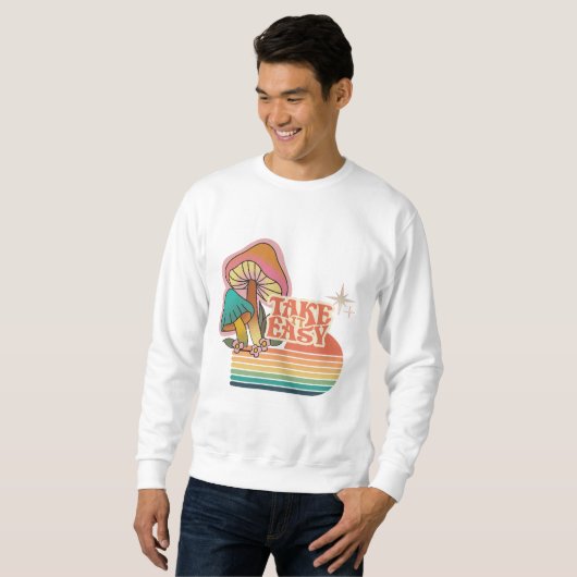 Retro NEHMEN SIE ES LEICHT Sweatshirt (Vorne ganz)