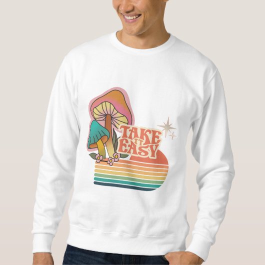 Retro NEHMEN SIE ES LEICHT Sweatshirt (Vorderseite)
