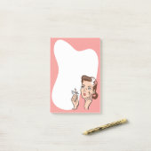 Retro nehmen Sie Kenntnis Post-it Klebezettel (Auf Schreibtisch)