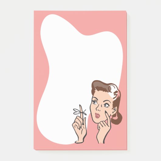 Retro nehmen Sie Kenntnis Post-it Klebezettel (Vorderseite)