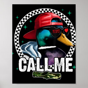 Retro nennen mich Valentines Ente Jagd Frauen Poster