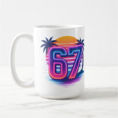 Retro Neon 67 Ästhetik Kaffeetasse (Links)