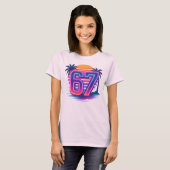 Retro Neon 67 Ästhetik T-Shirt (Vorne ganz)
