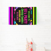 Retro Neon 80s Birthday Adult Party Banner (InSitu)
