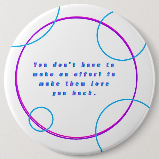 Retro-Neon-Ästhetik-Herzschmerz-Zitat-Button⁠ Button (Vorderseite)
