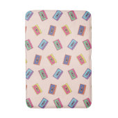 Retro Neon Audio-Kassettenbandmuster Badematte (Vorderseite Vertikal)