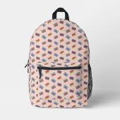Retro Neon Audio-Kassettenbandmuster Bedruckter Rucksack (Vorderseite)