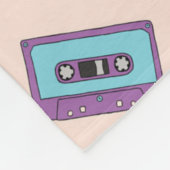 Retro Neon Audio-Kassettenbandmuster Fleecedecke (Ecke)