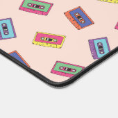 Retro Neon Audio-Kassettenbandmuster Schreibtischunterlage (Ecke)
