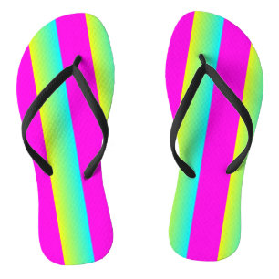 Retro Neon Blend Flip Flops Badesandalen
