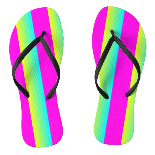 Retro Neon Blend Flip Flops Badesandalen (Fußbett)