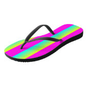 Retro Neon Blend Flip Flops Badesandalen (Schrägansicht)