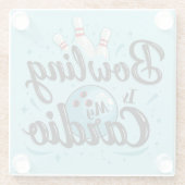 Retro Neon "Bowling Is My Cardio" Funny Bowling Glasuntersetzer (Rückseite)