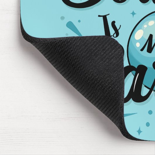 Retro Neon "Bowling Is My Cardio" Funny Bowling Mousepad (Ecke)