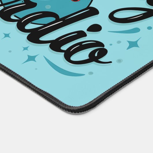 Retro Neon "Bowling Is My Cardio" Funny Bowling Schreibtischunterlage (Ecke)