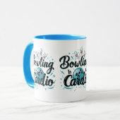 Retro Neon "Bowling Is My Cardio" Funny Bowling Tasse (Vorderseite Links)