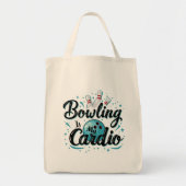 Retro Neon "Bowling Is My Cardio" Funny Bowling Tragetasche (Vorne)