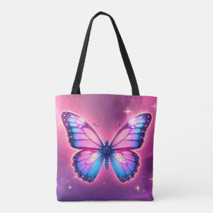 Retro Neon Butterfly Tasche