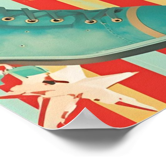 Retro Neon Christmas  Poster (Ecke)