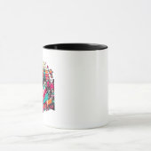 Retro Neon Cityscape mit Fast Food Vibes Tasse (Zentrum)